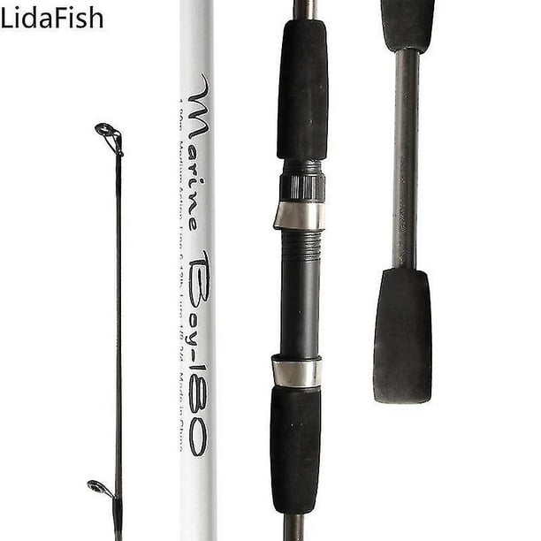 Cpdd Fishing Rods Two Section 1.8m Spinning Casting Fishing Rod 3 21g Lure Weight Ultralight Carbon Lure Rod White
