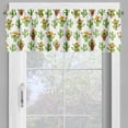 thumbnail image 2 of Ambesonne Cinco de Mayo Valance Pack of 2, Cactus Characters Fun, 54"X12", Lime Green White Mustard, 2 of 5