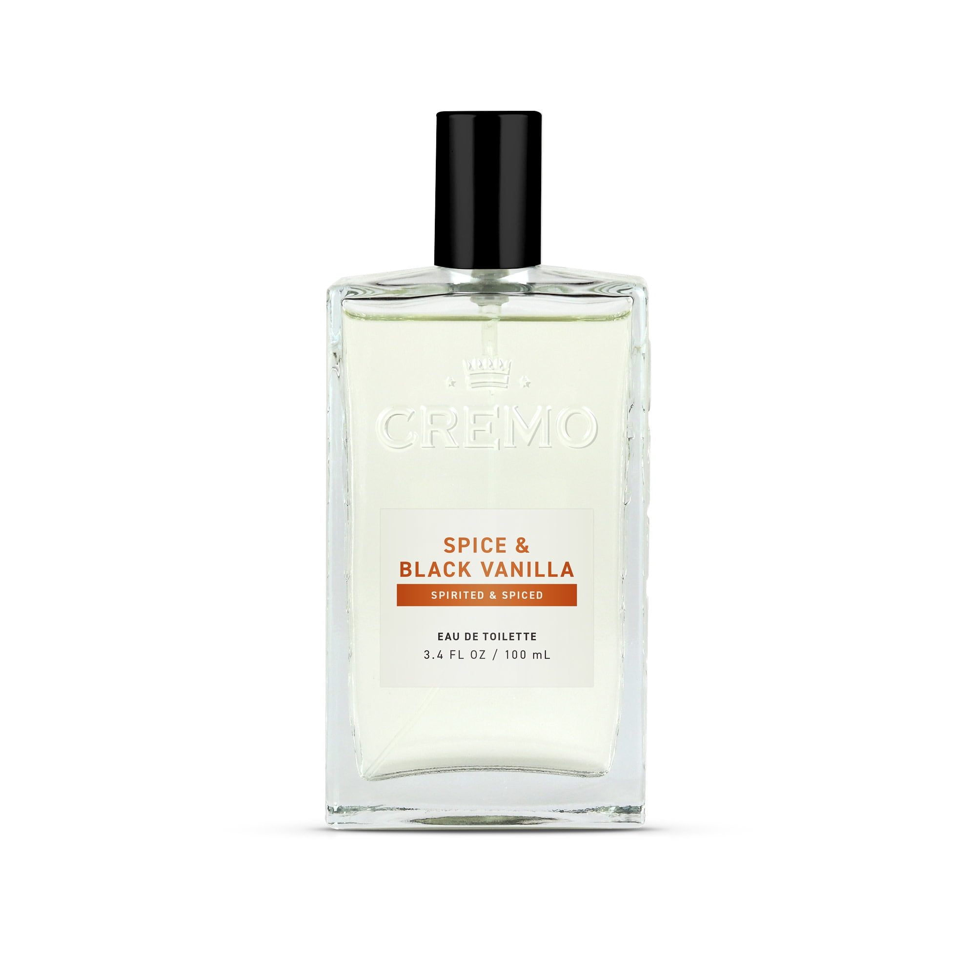 Cremo Men's Cologne Spray, Spice & Black Vanilla Scent, 3.4 fl oz