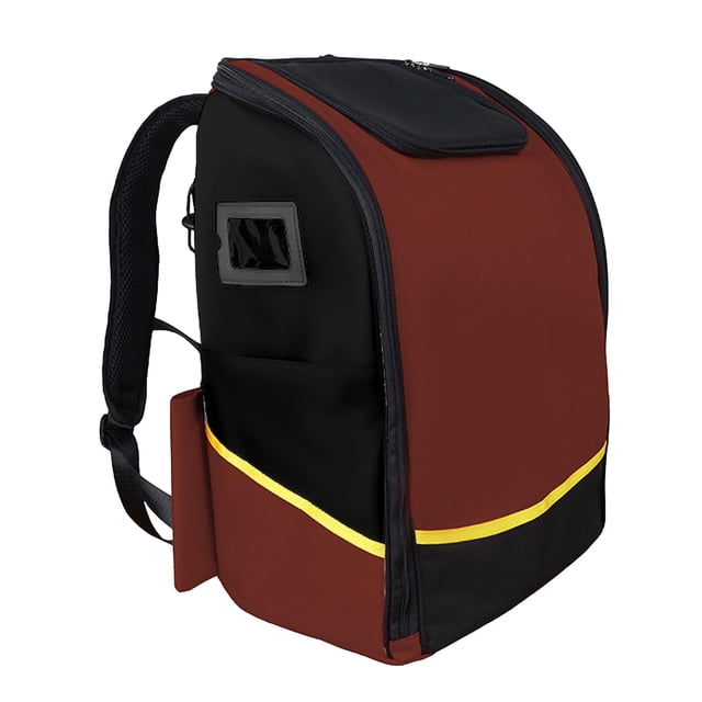Mochila de limpieza, bolsa de limpieza, organizador de limpieza con múltiples bolsillos marrón