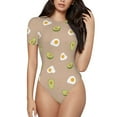 thumbnail image 2 of Picia Egg and Avocado Womens One Piece Swimsuits Modest Tummy Control Bathing Suits Lace Up Slimming Swim Suit-Medium, 2 of 9