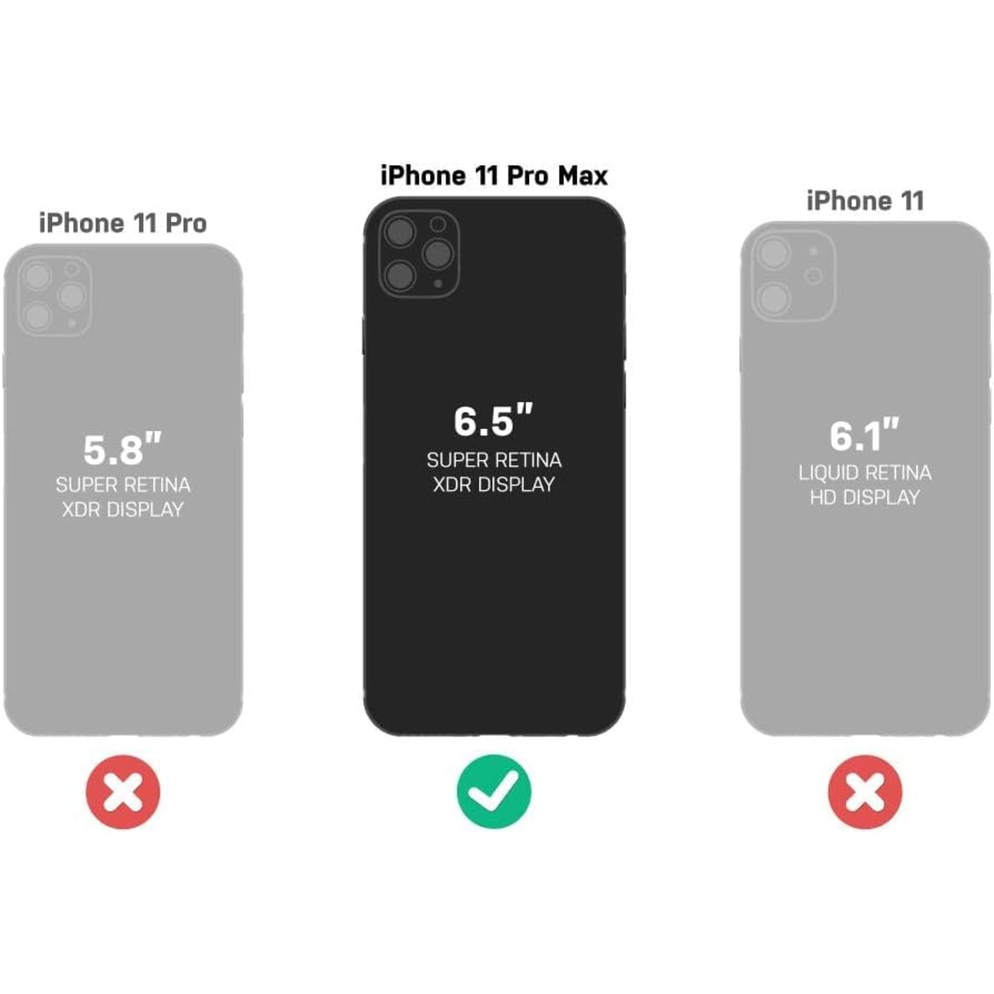 OtterBox iPhone 11 Pro Max Defender Series Case - Black, Rugged & Durable, with Port Protection, Includes Holster Clip Kickstand