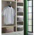 thumbnail image 3 of Grande Boîte de Rangement en Tissu, Panier de Rangement Rectangulaire pour Salle d'Habillage avec Poignée pour Jouets, Garde-Robe (Pliable, Gris Blanc), 3 of 8
