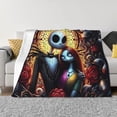 thumbnail image 1 of Goofa The Nightmare Before Christmas Pattern Fleece Throw Blanket for Couch, Soft Checkered Flannel Blanket for Sofa, Warm Cozy Decorative Blanket Fall Decor Gift-60"x50", 1 of 6