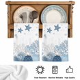 thumbnail image 5 of Starfish Coastal Kitchen Towels Set of 2, Nautical Summer Beach Coral Shell Absorbent Dish Towels for Kitchen, Microfiber Hand Towel, Quick Drying Tea Towel for Cleaning Decorative Dishcloths, 5 of 7