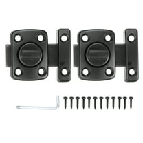 Uxcell 2 Pcs Rotate Bolt Latch, 1.6" Zinc Alloy Safety Double Sided Rotate Gate, Black