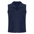 thumbnail image 5 of Riecok Outdoor Vest for Women with Multi Pockets Lapel Breathable Lightweight Sleeveless Jackets Zip up Photo Travel Outerwear, 5 of 7