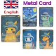 thumbnail image 2 of New Van Gogh Museum English Metal Card Anime Pikachu Charizard Mewtwo Shiny Letters Game Collection Card Kids Toy Gifts, 2 of 5