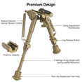 thumbnail image 3 of CVLIFE 6-9 Inches Bipod Picatinny Bipod with Adapter, 3 of 8