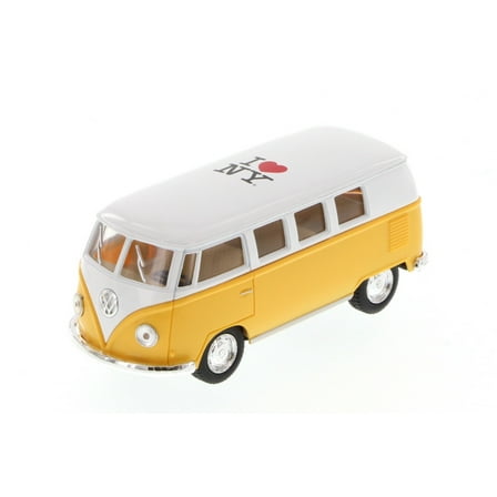 1962 Volkswagen Classic Bus, Yellow - Kinsmart 5060W-ILNY - 1/32 Scale Diecast Model Toy Car