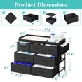 thumbnail image 3 of ANPOO Changing Table Dresser with Storage, Baby Dresser with Changing Table Top, Waterproof Diaper Changing Station with 7 Fabric Drawers for Nursery Modern, Black, 3 of 10