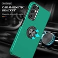 thumbnail image 3 of Galaxy A14 5G Case for Samsung Galaxy A14 5G Case  Grade Shockproof Built-in Ring Holder Kickstand Car Mount  Heavy Duty Protective Case for Galaxy A14 5G Phone Case (Dark Green), 3 of 14