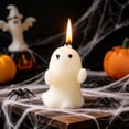 thumbnail image 6 of Halloween Ghost Candles, White Spooky Wax Burning Candle,Decorative Cute Horror Large Halloween Candles for Party Favor Home Fall Decor Table Bedroom Gifts Living Room, 6 of 8