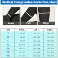 thumbnail image 3 of MecTo 1 Pair 15-20mmHg Thigh High Compression Socks Open Toe Compression Stockings for Women & Men(Black,4XL), 3 of 6