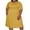 Yellow, variant on VERUGU Ladies Dress Round Neck Knee Length Dresses Short Sleeve Beach Oversized Plus Size Dress Daily Work High Waist Solid Dress Yellow 5XL