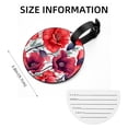 thumbnail image 5 of Fragmented Flowers 2pcs PU Leather Round Bag Tags with Privacy Cover and Name ID Tag - Suitcase Tags for Travel Luggage, Handbags, Backpacks, School Bags, 5 of 6