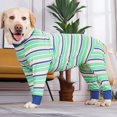 thumbnail image 1 of Pijamas para perros medianos y grandes, ropa suave y acogedora para perros, mono de vientre cubierto completo, traje de recuperación para mascotas para niños y niñas, cortable, 1 of 4