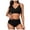 Z-Black762, variant on JIAYUE Women Swimsuit Sets V-Neck Solid Color Two Piece Sleeveless High Waisted Bikini Back Lace Up Tankini Pool Female Swimwear