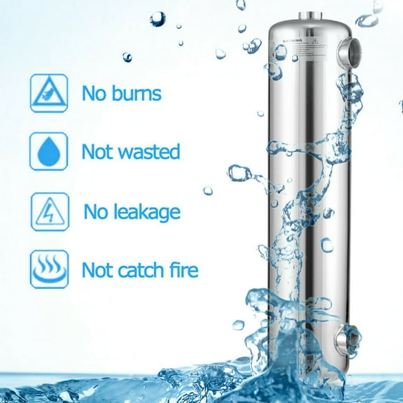 Swimming Pool Heat Exchanger 200 kBtu/hour 1" 1 1/2" FPT 304 Stainless Steel USA