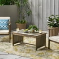 thumbnail image 5 of GDF Studio Navan Outdoor Acacia Wood Coffee Table, Gray, 5 of 9