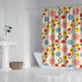 thumbnail image 2 of Pioneer Flower Floral Print Pattern Shower Curtain 84"x72", Bathroom Decorative Shower Curtain Set with 12 Hooks, Waterproof Washable, 2 of 6