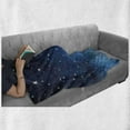 thumbnail image 6 of Night Soft Flannel Fleece Throw Blanket, Vibrant Star in Abstract Ombre Style Sky Astronomy Themed Graphic, Cozy Plush for Indoor and Outdoor Use, 50" x 70", Pale Blue Dark Blue, by Ambesonne, 6 of 6