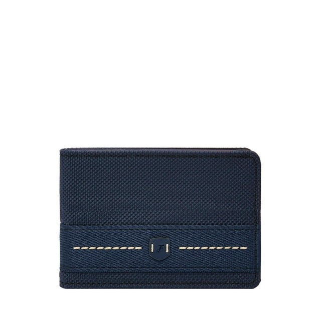 Billetera Fossil: bolsillo frontal, nailon azul marino resistente al agua
