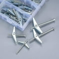 thumbnail image 4 of 48 PCS Toggle Bolt and Wing Nut, Zinc Plated Steel Spring-Wing Toggle Bolt Fasteners, Heavy Duty Drywall Anchors for Hanging Heavy Items on Drywall - 1/8 Inch, 3/16Inch, 1/4Inch, 4 of 6