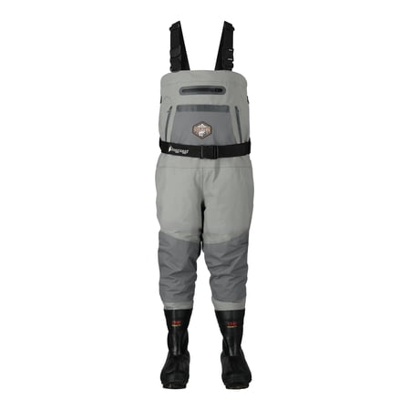 Frogg Toggs SteelHeader Insulated Chest Waders with Felt Waterproof Boots for Men Slate/Gray Size 10