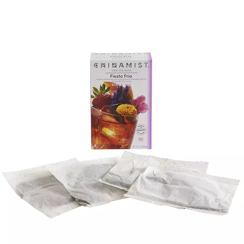 China Mist Naturally Flavored Fiesta Fria Iced Tea Bags, 4-Count Box, 6-Pack (Each Bag Yields 1/2 Gallon)