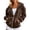 Coffee, variant on MDUKONU Womens Velvet Zip Up Hoodie Long Sleeve Oversized Hooded Sweatshirt Fleece Fall Velour Y2K Jackets With Pockets Size: XXXL Blue