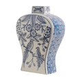 thumbnail image 2 of Florero de cerámica, florero decorativo, de estilo chinoiserie, adorno de mesa para mueble de TV, escritorio, mesa de centro, 2 of 8
