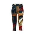 thumbnail image 5 of Mother's Day Gifts! QATAINLAV Women's 4th of July Capri Leggings , High Waist Soft Stretchy Workout Yoga Pants USA Flag Printed Patriotic Legging Capris Blue XXXL, 5 of 6