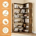 thumbnail image 4 of 1 Pb Board L-Shaped Board Wooden Bookshelf, 4 of 9
