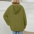 thumbnail image 5 of BFHHYA Kids Girls Ribbed Knit Hooded Sweatshirt Drop Shoulder Long Sleeve Pullover Casual Basic Top for Daily Commutes (4-14Y), 5 of 7