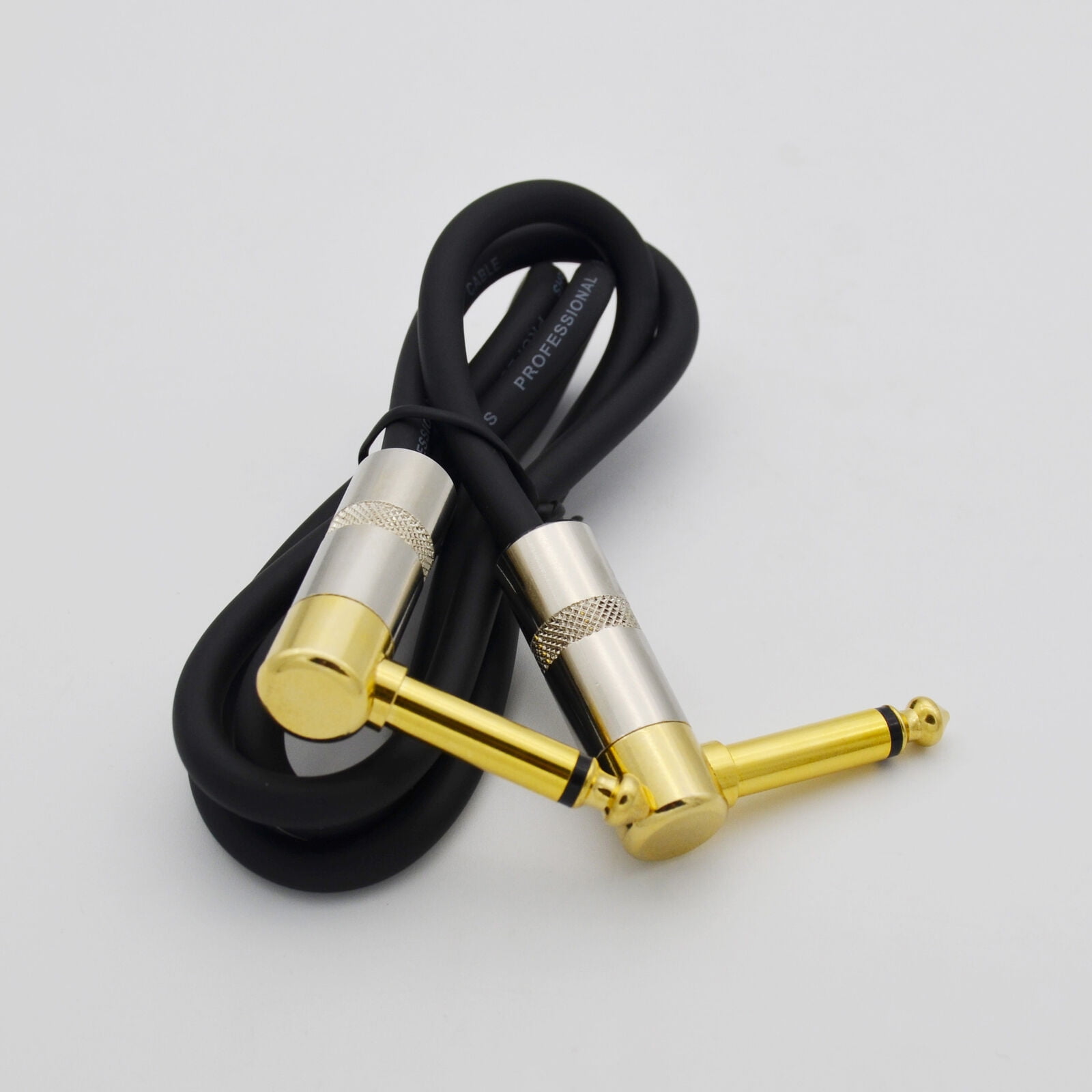 2,Speaker Cable 1/4 - 16 Gauge with Gold Right Angle Mono Plug for guitar amp