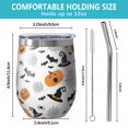 thumbnail image 5 of 12oz Stemless Wine Tumblers Halloween Witch Hats Pumpkins and Spider Webs Vacuum Insulated Stainless Steel Travel Tumbler Cups Mug with Lid and Straw for Champaign,Cocktail,Beer with Cleaning Brush, 5 of 5