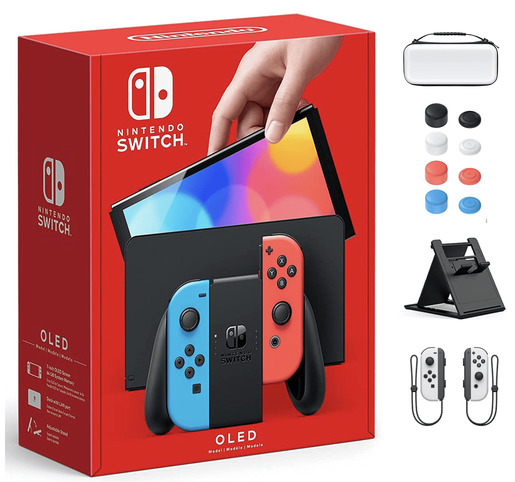kaptajn erindringer Prestige 2022 Newest Nintendo Switch OLED Model 64GB Gaming Console with White  Joy-Con, 7 inch 1280 x 720 OLED Touchscreen Display, Built-in Speaker,  WiFi, Bluetooth 4.1 + Marxsol Accessories Holiday Bundle - Walmart.com