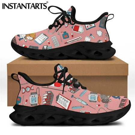 

White Sketch Nurse Women Shoes Sneakers Breathable Flats Grey s Anatomy You re My Person Print Lace Up Footwear 2024