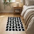 thumbnail image 3 of ODIKA 2'x3' Washable Accent Rug Pet Friendly, Bedside Mat Geometric Contemporary Arch Knot Abstract Monochrome Mid Century for Bedroom, Nursery, RV, 3 of 7