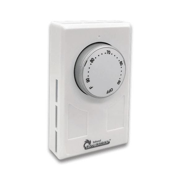 Dr. Infrared Heater Thermostat Mural DR-001 4 Fils Pôles Simples Ou Doubles 120-277V 3360-7756W, Blanc.