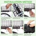 thumbnail image 6 of Semfri Black Bicycle Rear Basket with Removable Liner Bag – Foldable, Large-Capacity Metal Cargo Basket with Reflector, Mesh Cover & Mounting Tool, Fits Most Bikes, 6 of 9