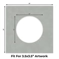thumbnail image 2 of Light Grey Suede Picture Frame Mat for 7x7 Frames - Circle Opening for 4x4 Photos - 25 Mats, 2 of 7