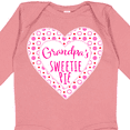thumbnail image 4 of Inktastic Grandpa's Sweetie Pie with Pink Hearts Boys or Girls Long Sleeve Baby Bodysuit, 4 of 5