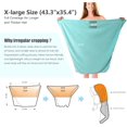 thumbnail image 2 of Large Microfiber Hair Towel Wrap 43.3 x 35.4 Soft Hair Drying Towel with 2 Elastic Bands, Super Absorbent Fast-Dry Hair Turbans for Women with Wet Long Curly Hair in Mint Green, 2 of 4