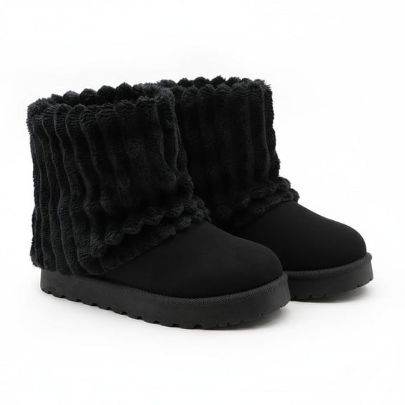 GJPBGK Women's Winter Snow Boots Mid-Calf Outdoor Cold Weather Boots for Walking, Travel & Everyday Wear