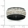 thumbnail image 7 of Edward Mirell Black Ti & Sterling Silver Inlay Polished Fancy Design Ring, 7 of 7