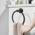 thumbnail image 7 of Towel Holder for Bathroom Wall Matte Black Towel Ring Stainless Steel Hand Towel Holder Heavy Duty Towel Hanger for Bath, Kitchen, 7 of 7