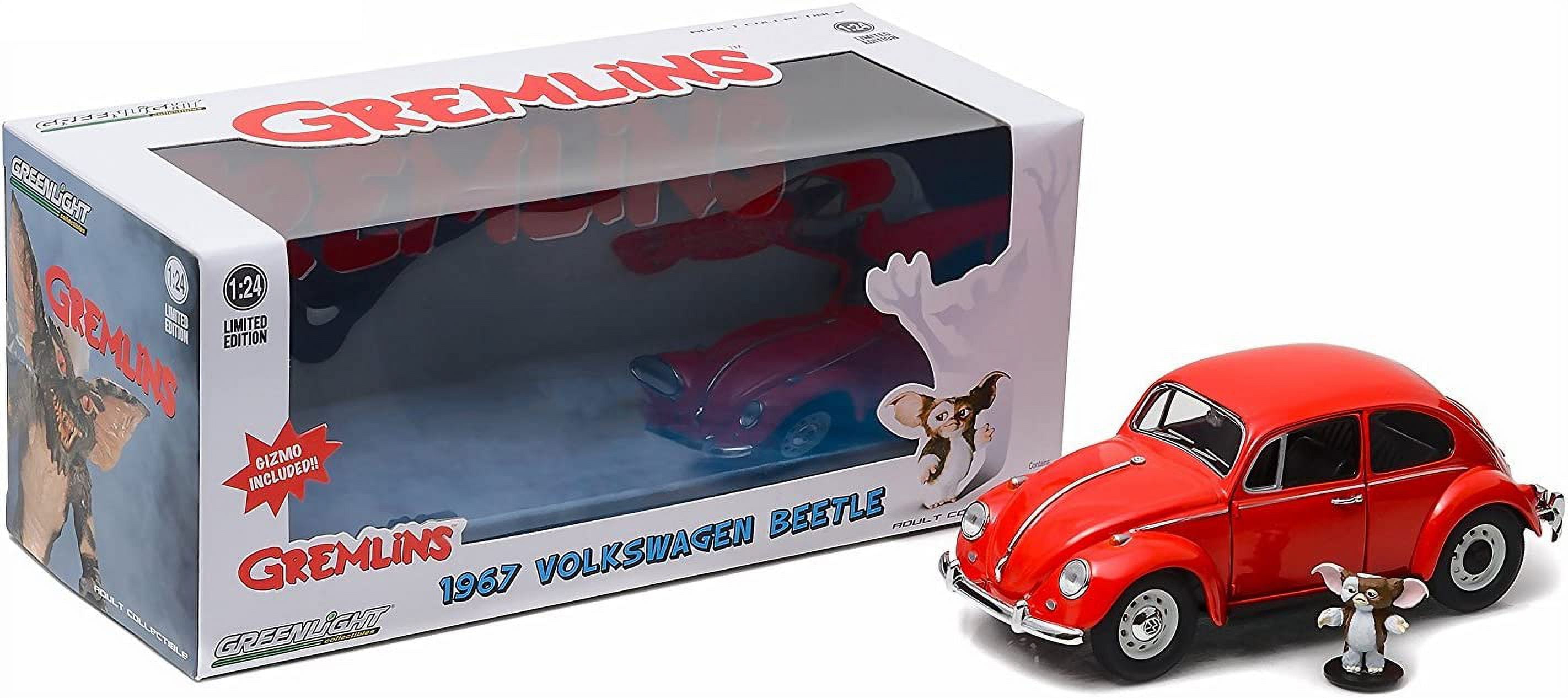 1967 Volkswagen Beetle Gremlins Movie (1984) with Gizmo Figure 1/24 Diecast  Model Car by Greenlight
