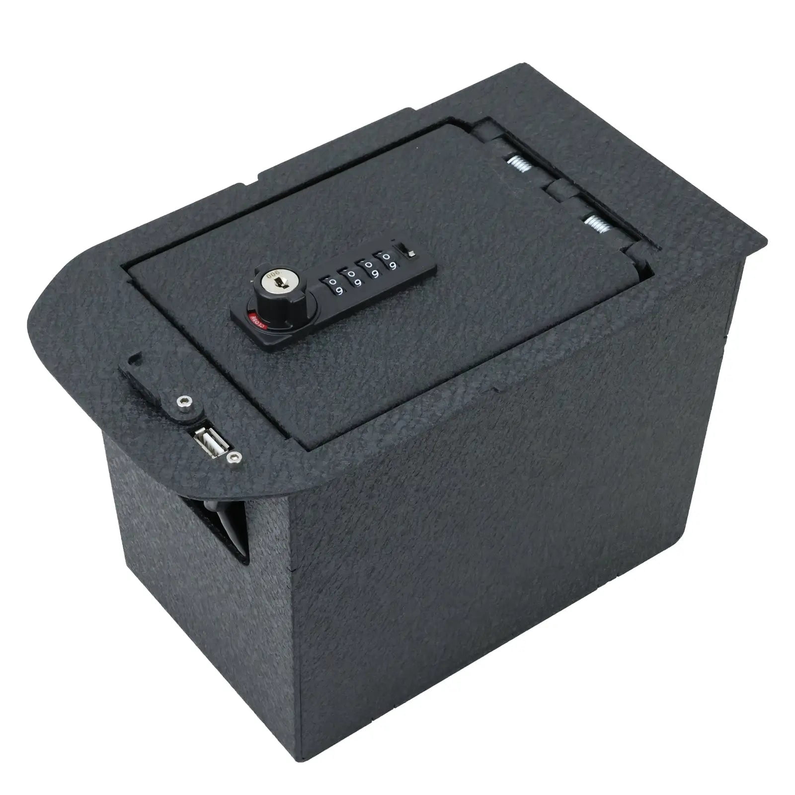 Console Safe Gun Safe for Car, WASAI Premium In-vehicle Console Gun Vault Lockbox Compatible with 2020-2023 Toyota RAV4 with Heavy Gauge Plate Steel, 4 Digit Combination Lock with Key.